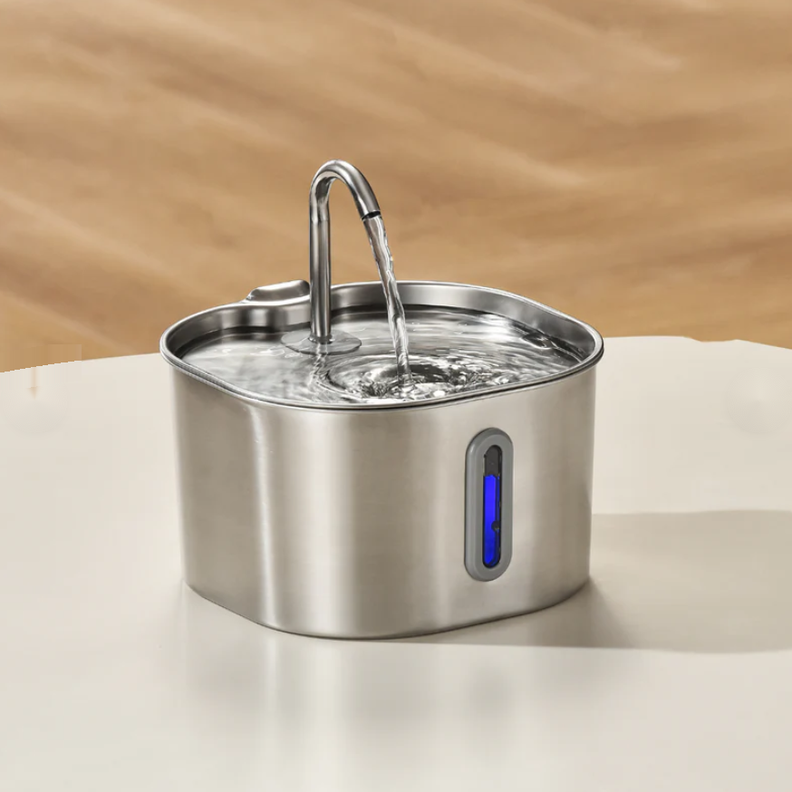 Fuente de Agua para Gatos — 2.2L Acero Inoxidable